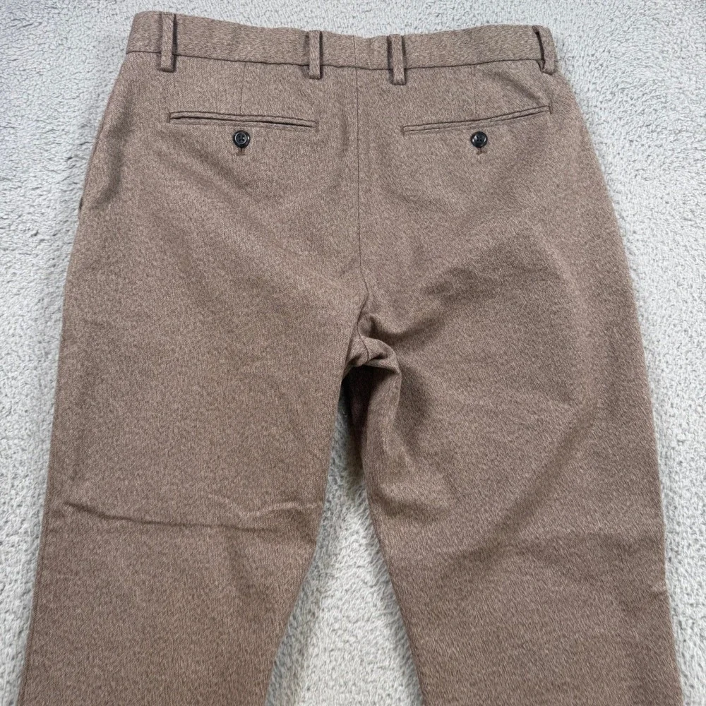 Banana Republic Mens 32x28 Slim Tapered Herringbone Chino Pants Brown Taupe